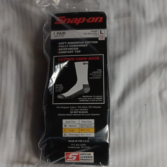 Snap on Crew Socks - Picture 2 of 2